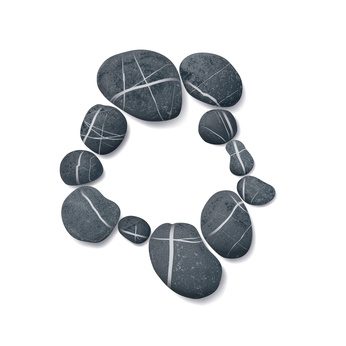 Striped Pebbles Circle. One Layer For Each One